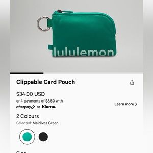 Lululemon Clippable Card Pouch